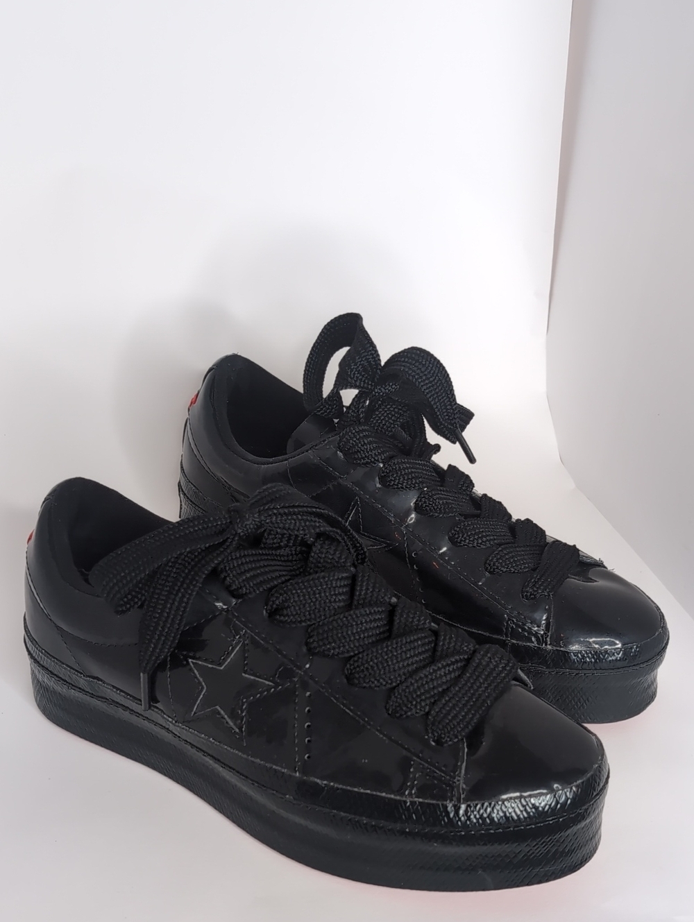 Converse Black Low-Top Platform Sneakers